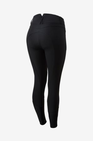 Bryczesy HORZE lekkie ze stretchem i skórzanym, lejem kolanowym Angelina czarne