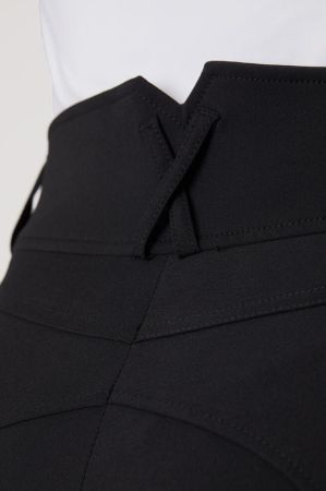 Bryczesy HORZE lekkie ze stretchem i skórzanym, lejem kolanowym Angelina czarne