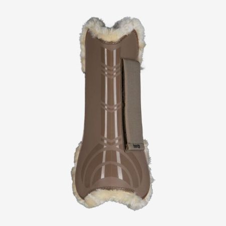 Ochraniacze HORZE Windsor ze sztucznym futerkiem, przody jasnobrązowe