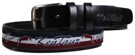 Pasek KENTAUR czarno-burgundowy - ostatnie sztuki