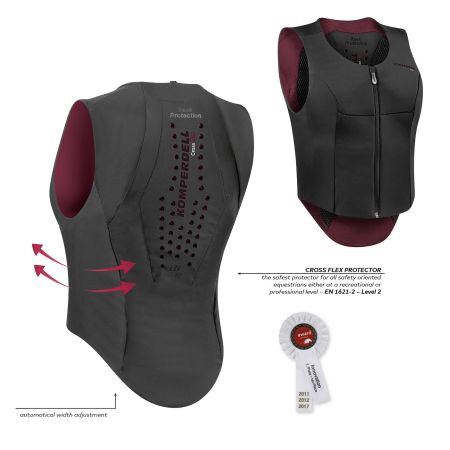 Kamizelka ochronna KOMPERDELL Ballistic FlexFit Slim czarno-burgundowa