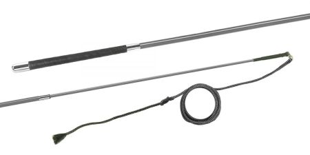 Bat do lonżowania FLECK z włókna szklanego, teleskopowy 200cm antracytowy