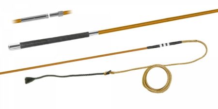 Bat do lonżowania FLECK bez krętlika, składany brązowy