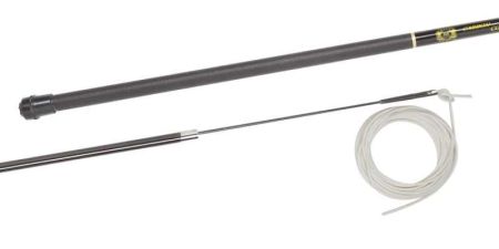 Bat do lonżowania FLECK Carbon - teleskopowy czarny