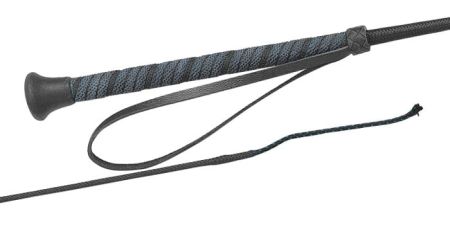 Bat jeździecki FLECK z gumowaną rączką czarny