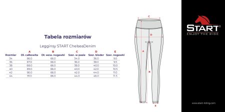 Legginsy START ChelseaDenim damskie