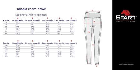 Legginsy START Kensington damskie czarne