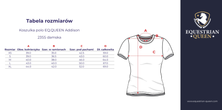 Koszulka polo EQ.QUEEN Addison orientalny niebieski