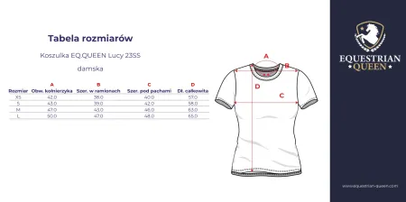 Koszulka polo EQ.QUEEN Lucy damska granatowa