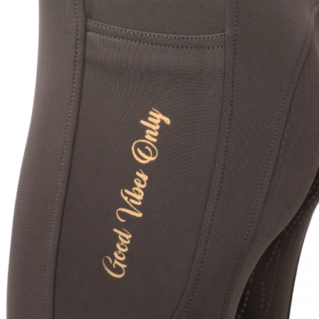 Legginsy EQ.QUEEN Bournemouth damskie stalowe szare