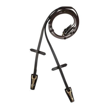 Wodze HORZE Kerry z karabińczykami brązowe