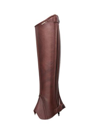 Czapsy HIPPICA Elastic skórzane brązowe