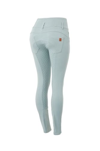 Przejdź do produktu Bryczesy HORZE Tara damskie  z pełnym lejem silikonowym srebrny niebieski