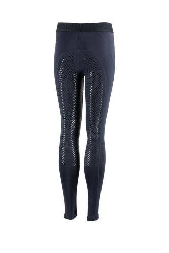 Przejdź do produktu Legginsy HORZE dziecięce z pełnym lejem silikonowym Madison ciemnogranatowe