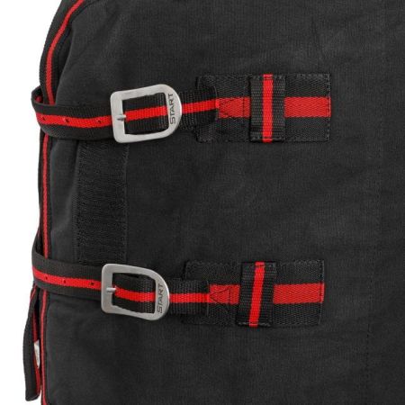 Derka stajenna START Cotton 38mmPP czarno-czerwona