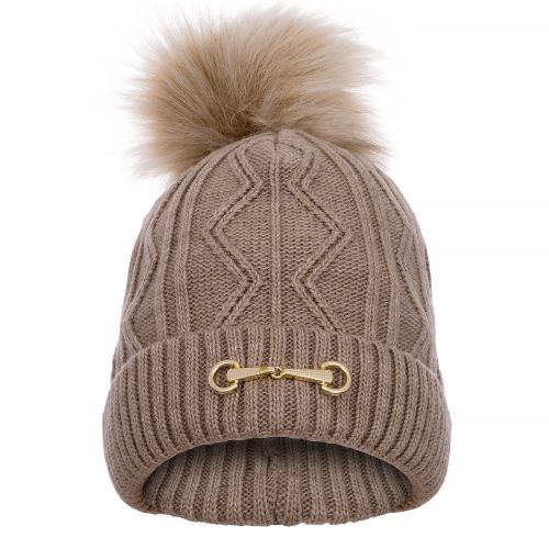 Przejdź do produktu Czapka EQ.QUEEN Eden 24AW damska ciemnobeżowa