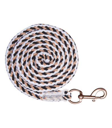 Shine lead rope biały-czarny-rosegold.png