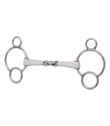 Przejdź do produktu Wędzidło BERIS 3-Ring podwójnie łamane 