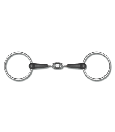 Rubber Snaffle Bit, double jointed.png
