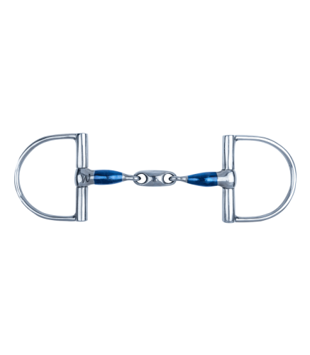 Przejdź do produktu Wędzidło anatomiczne WALDHAUSEN Sweet Iron D-Ring, podwójnie łamane, 