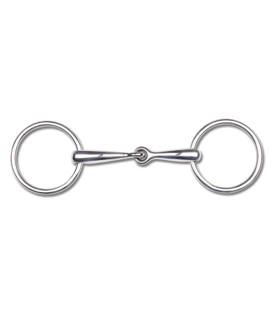 Pony snaffle bit, single jointed.png