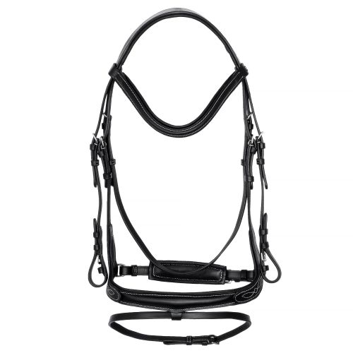 Przejdź do produktu Ogłowie EQ.QUEEN Electra anatomiczne czarne