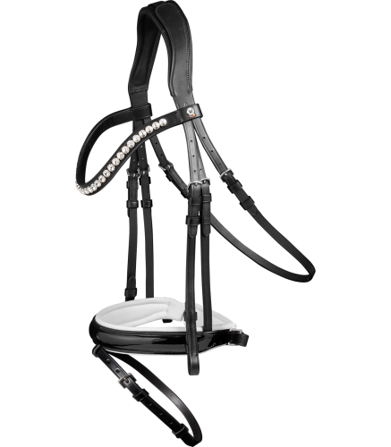 Przejdź do produktu Ogłowie WALDHAUSEN X-Line Evermore czarno-białe