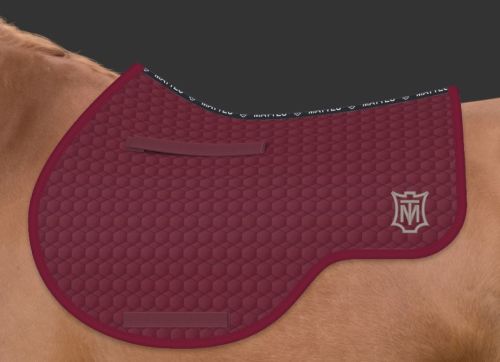 Przejdź do produktu Czaprak MATTES Eurofit skokowy burgundowy M logo szare 24H