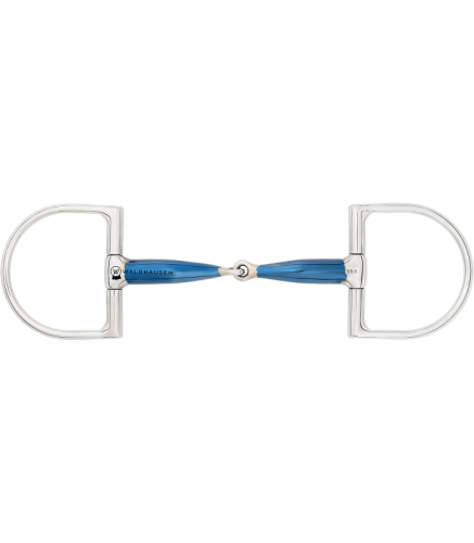 Przejdź do produktu Wędzidło WALDHAUSEN Sweet Iron z pierścieniami typu D, pojedynczo łamane 16 mm 