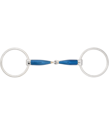 Przejdź do produktu Wędzidło WALDHAUSENWędzidło WALDHAUSEN z luźnymi pierścieniami Sweet Iron, pojedynczo łamane 14 mm
