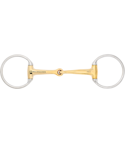 Przejdź do produktu Wędzidło oliwkowe WALDHAUSEN pojedynczo łamane Cyprium 16 mm 