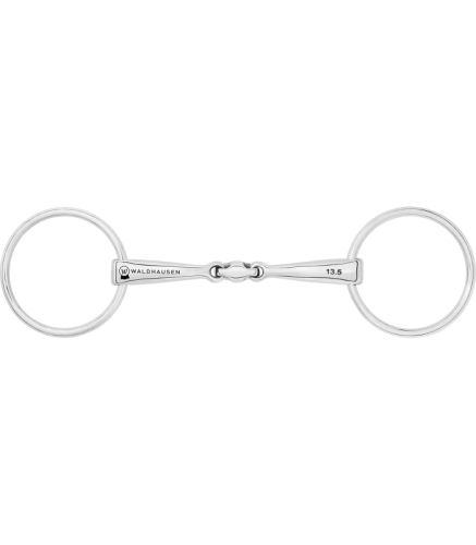 Przejdź do produktu Wędzidło anatomiczne WALDHAUSEN podwójnie łamane ze stali nierdzewnej 14 mm 
