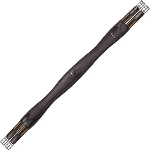 Przejdź do produktu Popręg KENTAUR Verona skórzany z gumami po obu stronach czarny 125cm (24h)