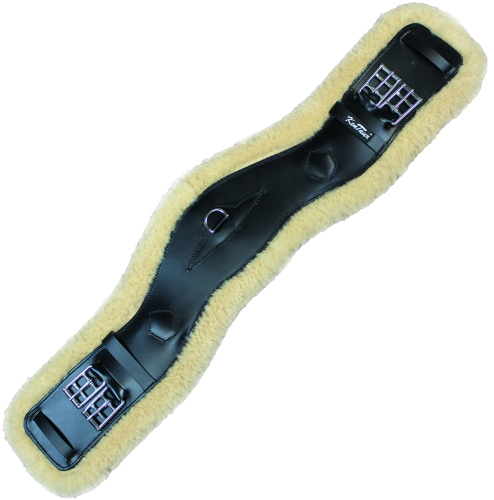 Przejdź do produktu Popręg KENTAUR skórzany Geneva z futrem