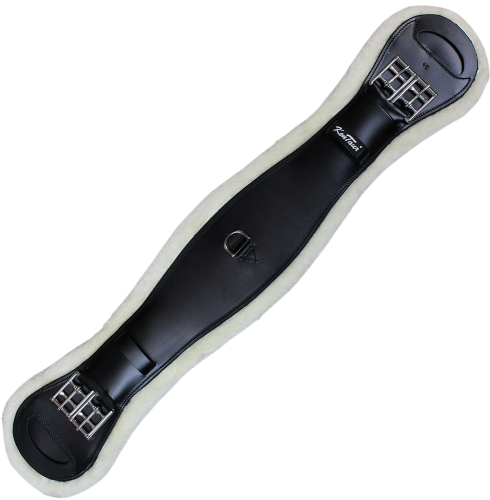 Przejdź do produktu Popręg KENTAUR Grand Prix skórzany ze sztucznym futrem