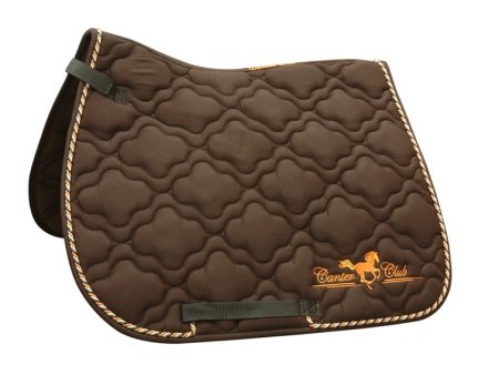 Czaprak CANTER CLUB Optimus Floral brązowy z logo.jpg