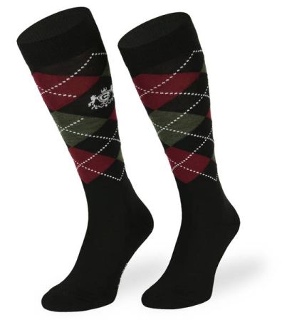 Podkolanówki jeździeckie SJPW – 40% wełny merino czarno szare.jpg