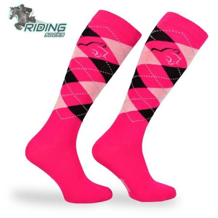 Podkolanówki jeździeckie COMODO SPDJC - różowe1.jpg