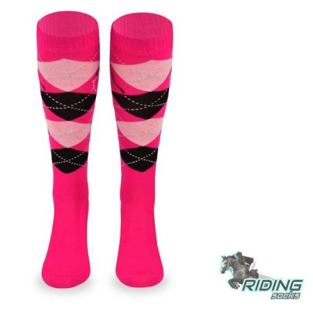 Podkolanówki jeździeckie COMODO SPDJC - różowe2.jpg