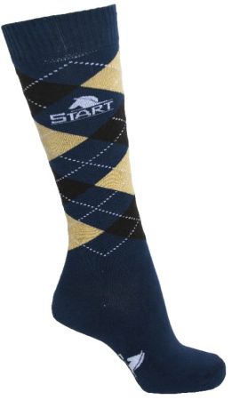 Skarpety START Check granatowo piaskowe.jpg