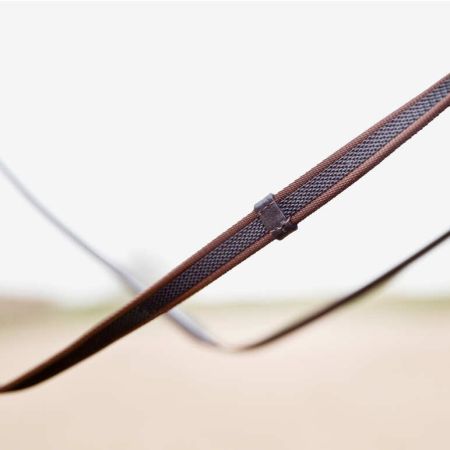 Wodze HORZE z taśmą gumowaną ze stoperami brązowee.jpg