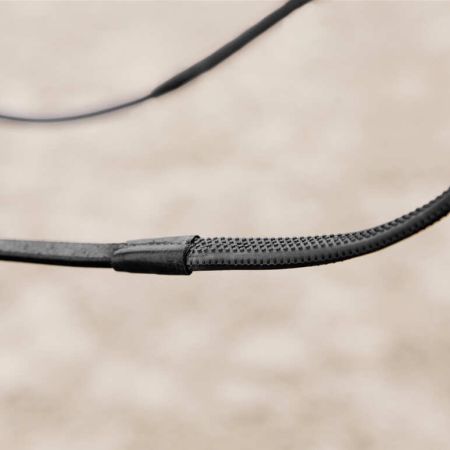 Wodze HORZE gumowane z miękkim uchwytem czarne2.jpg