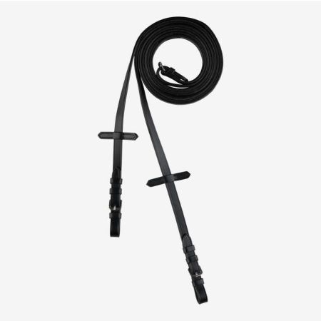 Wodze HORZE Laelia skórzane z gumą po wewnętrznej stronie czarne.jpeg