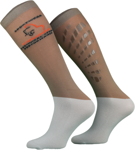 Przejdź do produktu Podkolanówki jeździeckie COMODO SPJT z silikonem - beżowe