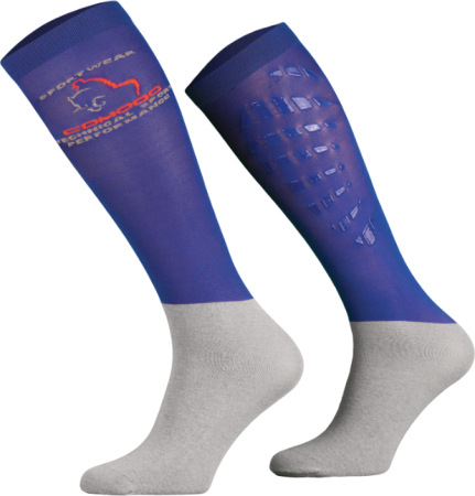 Podkolanówki jeździeckie SPJT z silikonem - royal.png