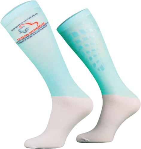 Przejdź do produktu Podkolanówki jeździeckie COMODO SPJT z silikonem - mięta