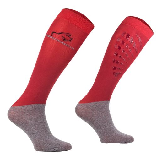 Przejdź do produktu Podkolanówki jeździeckie COMODO SPJT z silikonem - vino