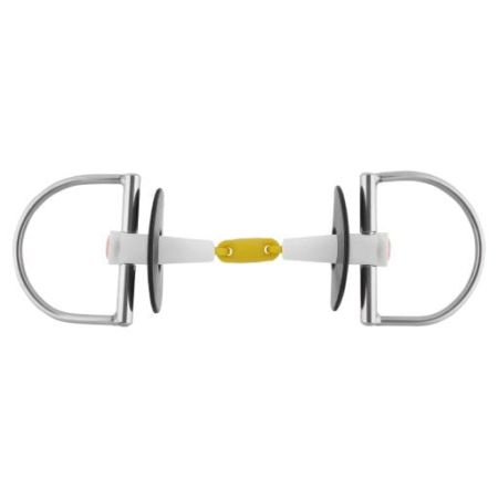 Wędzidło Nathe podwójnie łamane D-ring 18 mm, 11,5 cm, Termoplastik.jpg