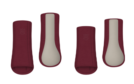 Ochraniacze MATTES HI-PRO burgundowo-szampańskie przód + tył.png