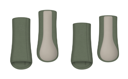 Ochraniacze MATTES HI-PRO khaki-szampańskie przód + tył.png